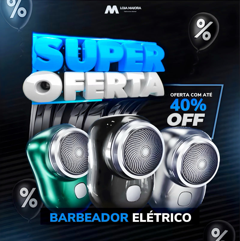 Barbeador Elétrico Resistente à Água