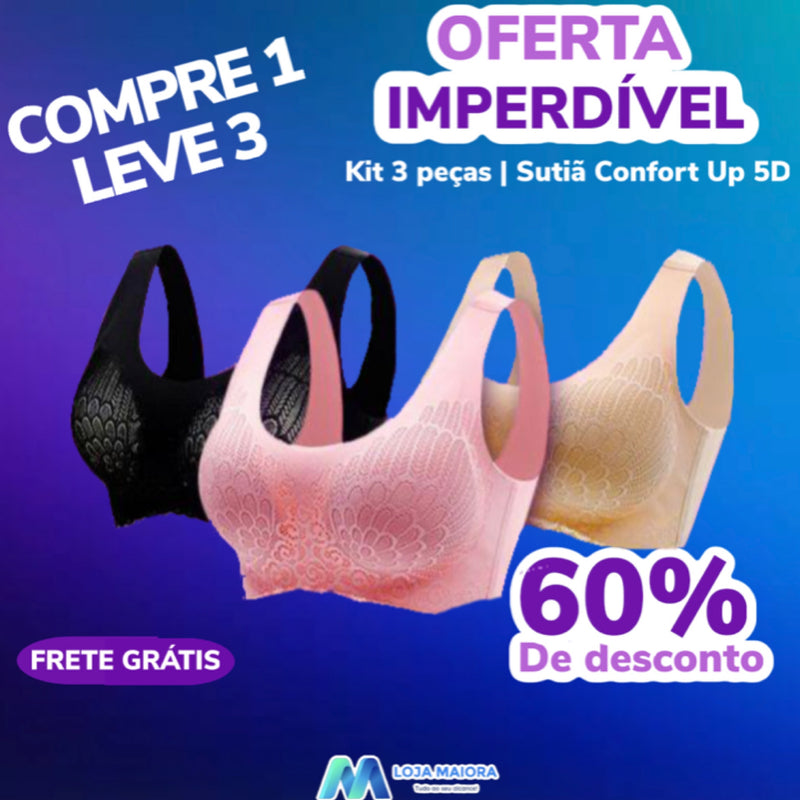 Sutiã Comfort Up - [KIT 3 Unidades] Compre 1 e LEVE 3